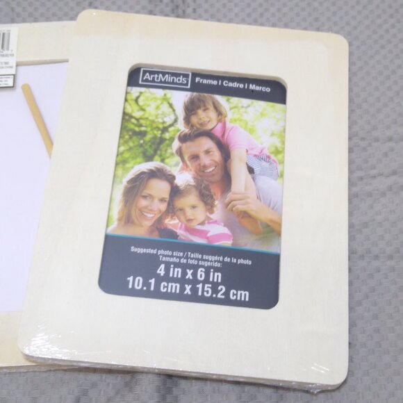 ArtMinds Unfinished Frame 4x6 in. Set of 2 Portrait or Landscape Natural Finish - Picture 5 of 7